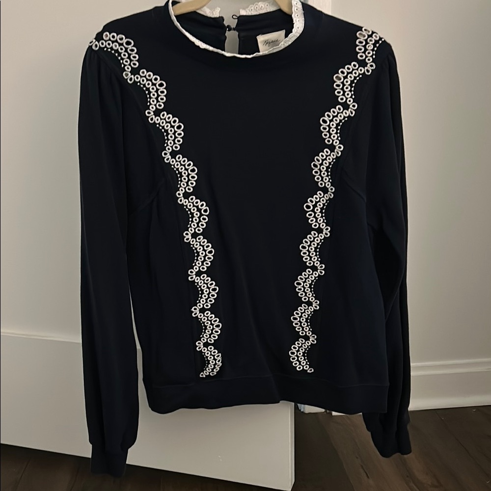Sezane x SEA New York Navy Sweatshirt